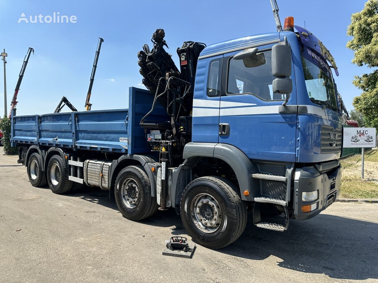 MAN TGA 41.430 8x4 PLATFORM 6m40 + CRANE HIAB 166 E-4 HIDUO - RADIO  bortu kravas automašīna