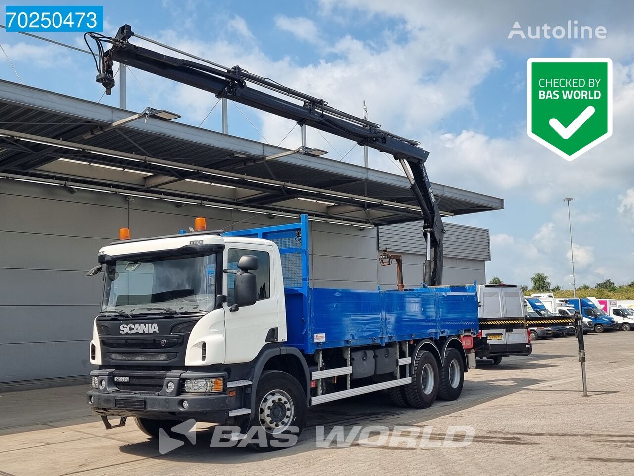 Scania P410 6X4 Hiab X-HIDUO 188 B-3 Retarder Big-Axle Steelsuspension bortu kravas automašīna