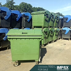 Garbage containers | 1100 L | Green atkritumu konteiners