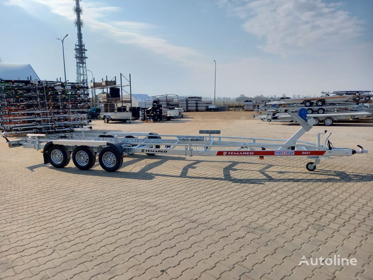 jauns B35 Three axles boat trailer up to 8m  3500kg laivu piekabe