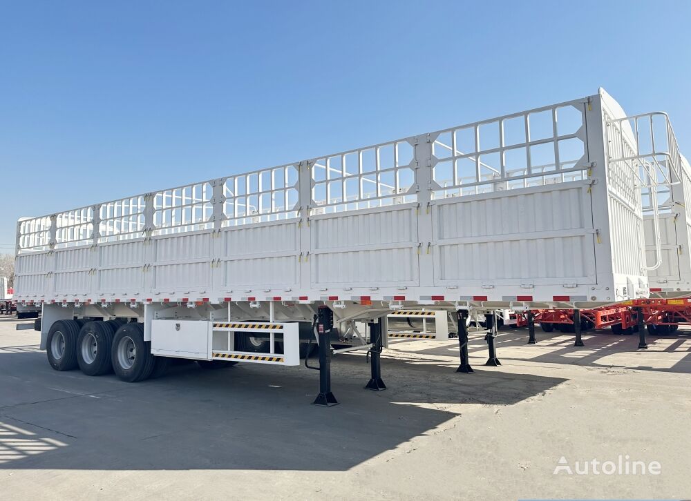 jauns New Tri Axle Animal Transport Fence Trailer 80 Ton Price - S lopu vedējs puspiekabe