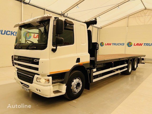 DAF CF75 310 6x2 10 Tyre Sleeper Cab Flatbed platforma kravas automašīna