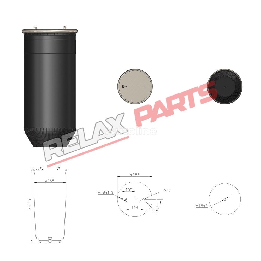 RelaxParts pneimatiskais spilvens paredzēts Scania 4913 AIR SPRING vilcēja